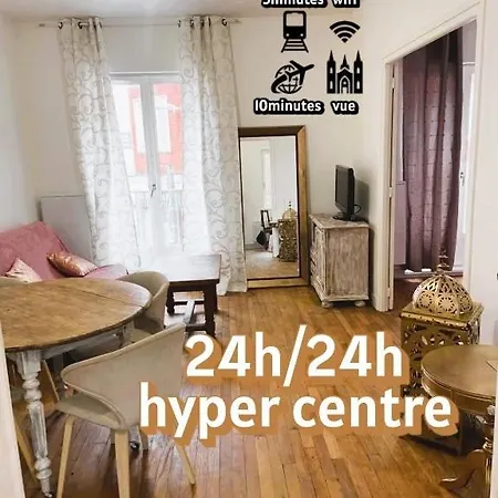 Iago City,appartement Spacieux 2 Chambres, Hyper Centre, Aeroport Et Gare A Proximite * Beauvais