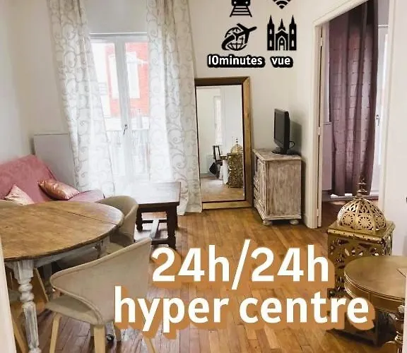 Iago City,appartement Spacieux 2 Chambres, Hyper Centre, Aeroport Et Gare A Proximite * Beauvais